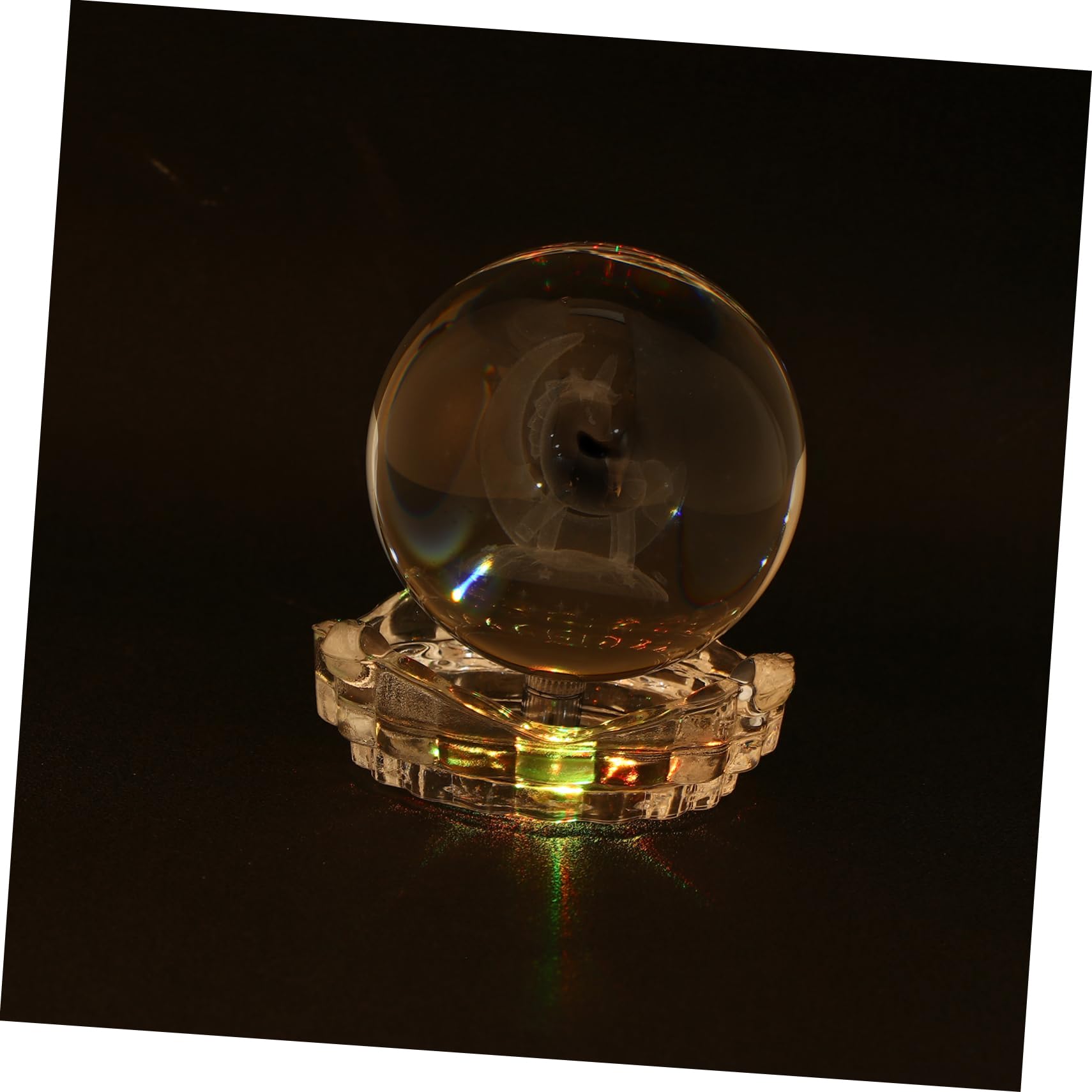 DIYEAH 1pc Crystal Lamp Adornment for Home Decor Delicate Craftsmanship for Desktop Study Room and Office Decoration