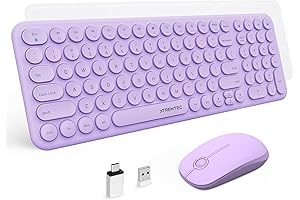 XTREMTEC Wireless Keyboard and Mouse Combo with Purple Wireless Keyboard