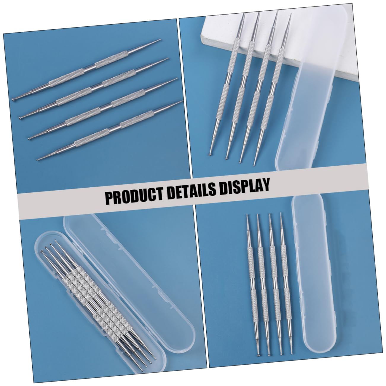 4pcs Dual-end Nail Rhinestone Picker Pens Dotting Tools for Nail Art and Manicure Designs for Beginners and Professionals