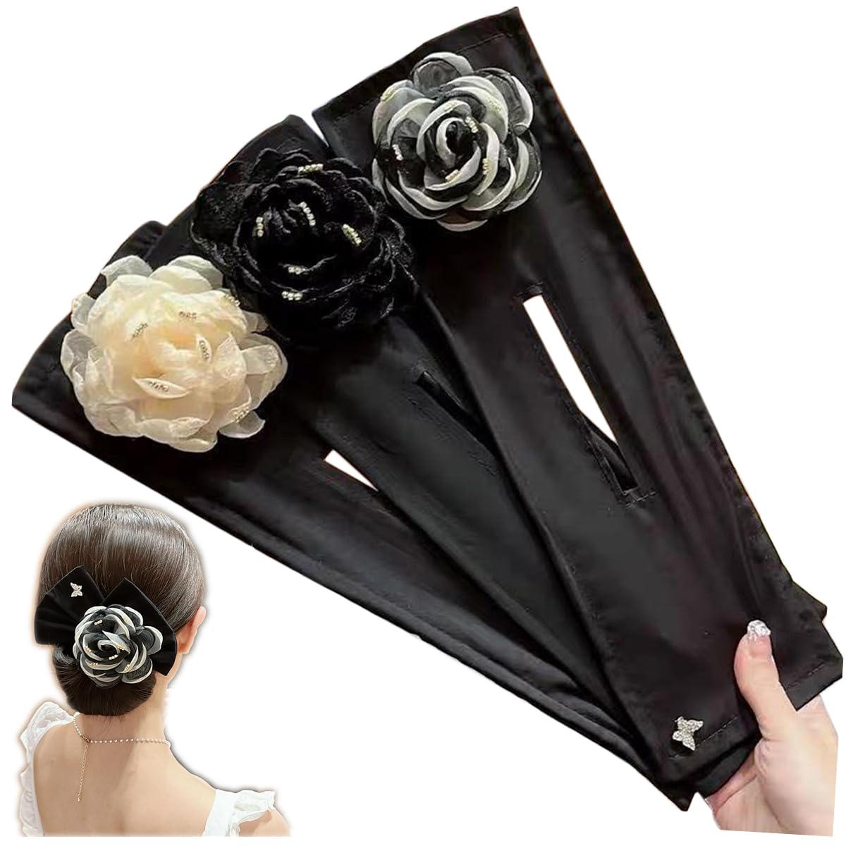 Amazon | YOYLMAL ヘアバンメーカー ツイスター用 ビッグ椿の花