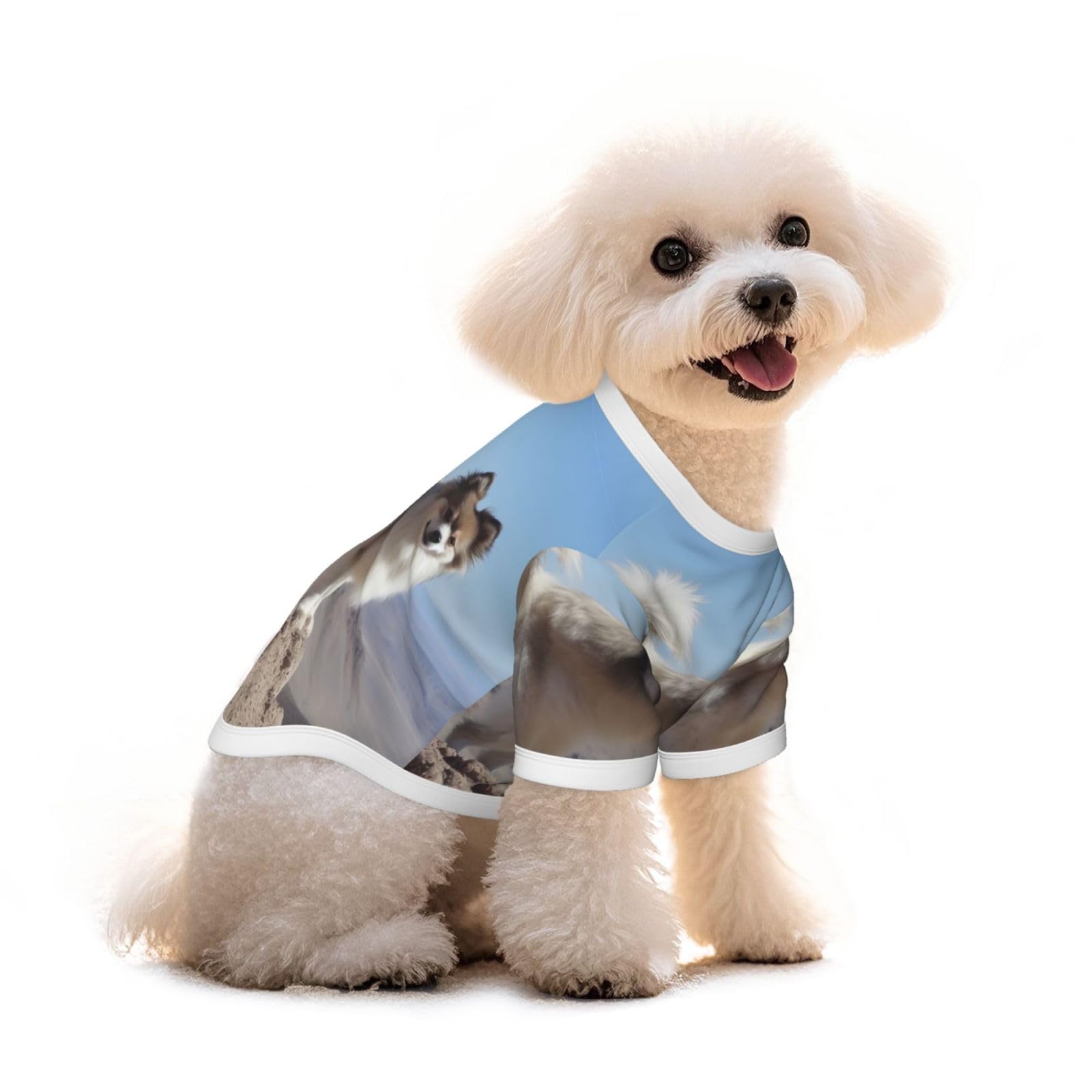 T-shirt pour chien coton vêtement respirant chiot petite taille doux