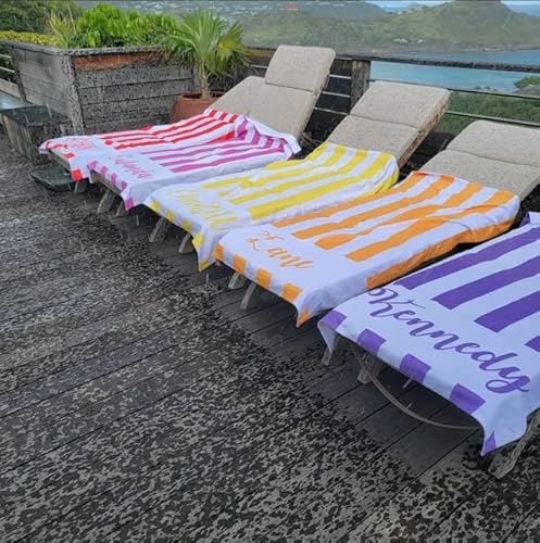 Dayofshe Personalized Name Beach Towels For Bachelorette Party-Microfiber Super Absorbent Swimming Pool Towels 30”X60” For Kids,Men,Women,Girls,Boys #TOP4