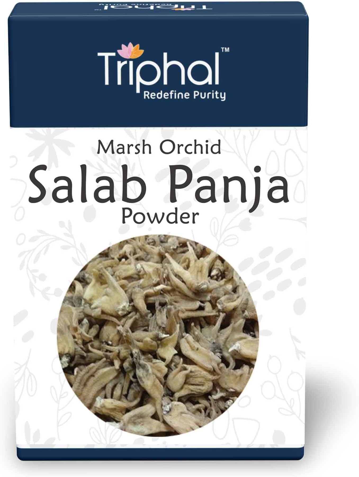 TRIPHAL Salab Panja Powder/Salam Panja Churna/Marsh Orchid 10g | Original and Pure Herb Powder | Fresh Pack | Chemical Free | Non GMO | Preservative Free
