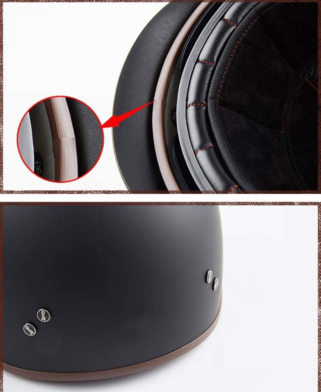 Open Face Helm Half Motorfiets Helm Vintage Cruiser Chopper Scooter ECE Gecertificeerde Retro Motorfiets Volwassene Crash Bromfiets Helm Met Zonneklep voor Mannen En Vrouwen B,XXL=61-62CM Open Face Helm Half Motorfiets Helm Vintage Cruiser Chopper Scooter ECE Gecertificeerde Retro Motorfiets Volwassene Crash Bromfiets Helm Met Zonneklep voor Mannen En Vrouwen B,XXL=61-62CM