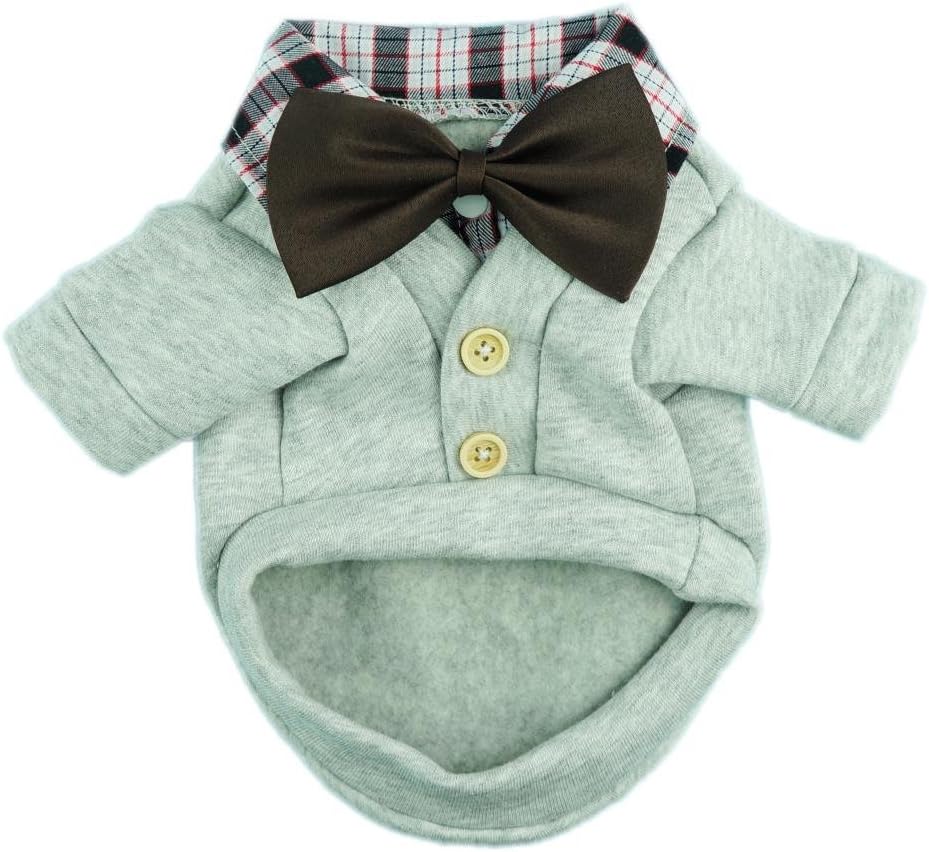 Fitwarm® Fashion Western Plaid Pet Dog Coats Polo Clothes Fleece Winter Apparel, Small