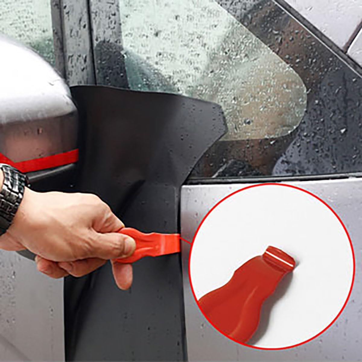 24Piece Car Color Change Wrap Kit, Complete Auto Film Application Set with Squeegees, Utility Knives, Edge Trimmers, Film Cutters, and Professional Tools for Vehicle Customization Protection (24 PCS)