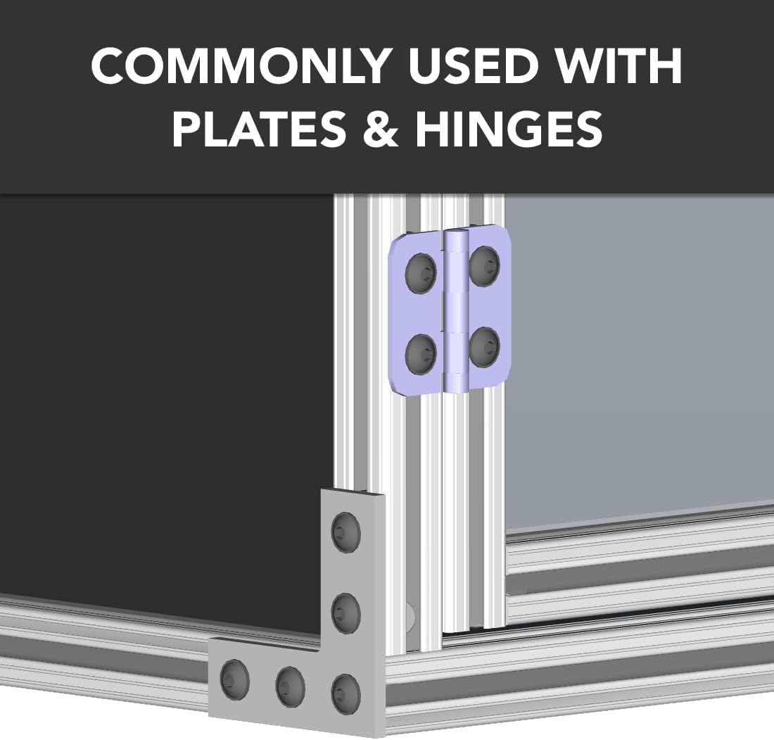 8020, 3933, 15 40 Series 1/4-20 Standard Drop in T-Nut Steel Nut T-Slot T-Slotted Accessories for 80/20 Aluminum Extrusion Hardware 1/4 Nuts (1500 Pack)