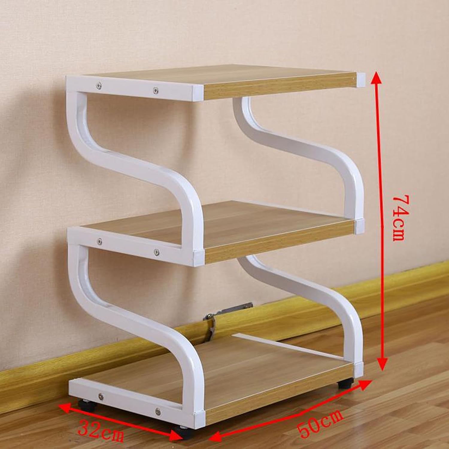 Porta Stampante Scaffale Per Stampante In Legno Scaffale Per Copia Da Tavolo Scaffale Per Stampante Con Struttura In Acciaio Scaffale Per Scanner Per Fax File Di Libri Mobiletto Porta Stampante(D,3 Ti