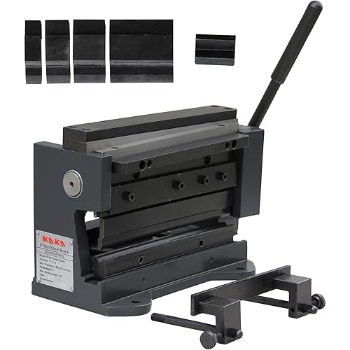 KAKA INDUSTRIAL Manual Combination Shear and Brake,8 Inch Steel Construction Mini Metal Bender and Cutter for 20 Gauge Sheet, for Crafts, Workshop, HVAC, Automotive Repair