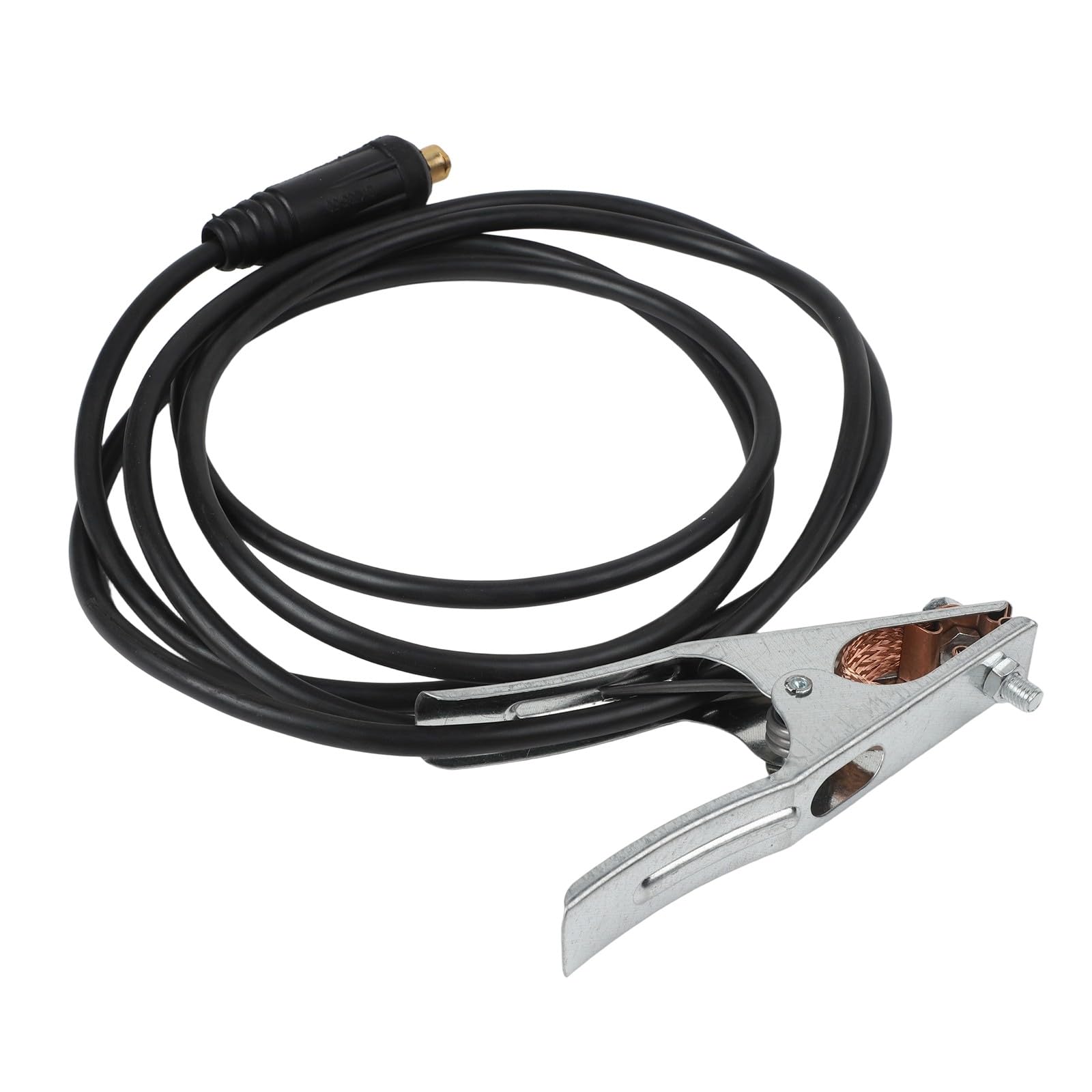EasyByMall Morsetto a terra per saldatura 300A, cavo di terra in rame per macchina inverter MMA, manico isolato resistente al calore con design ergonomico antiscivolo