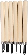 Manual Sharpener Rubber Stamp Knives Carving Tools, 6Pcs Manual Sharpener Rubber Stamp Knives Woodworking Knives Carving Tools,Wood Carving Knife Carving Chisels Manual Sharpener Carving Tools