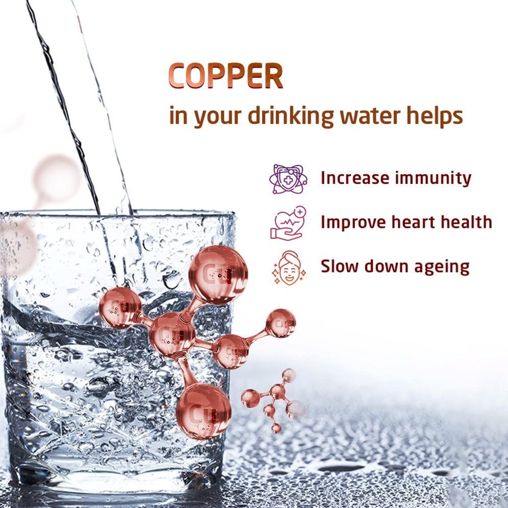 Graphic showing benefits of copper in drinking water