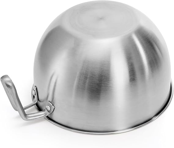 3 Pieces 304 Stainless Steel Mixing Bowls, 1.3/2.1/2.6 Quart Mixing Bowl Set with Handle, Pour Spouts & Measurement Marks, Metal Nesting Bowls with Silicone Spatula for Baking Cooking