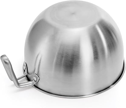 3 Pieces 304 Stainless Steel Mixing Bowls, 1.3/2.1/2.6 Quart Mixing Bowl Set with Handle, Pour Spouts & Measurement Marks, Metal Nesting Bowls with Silicone Spatula for Baking Cooking