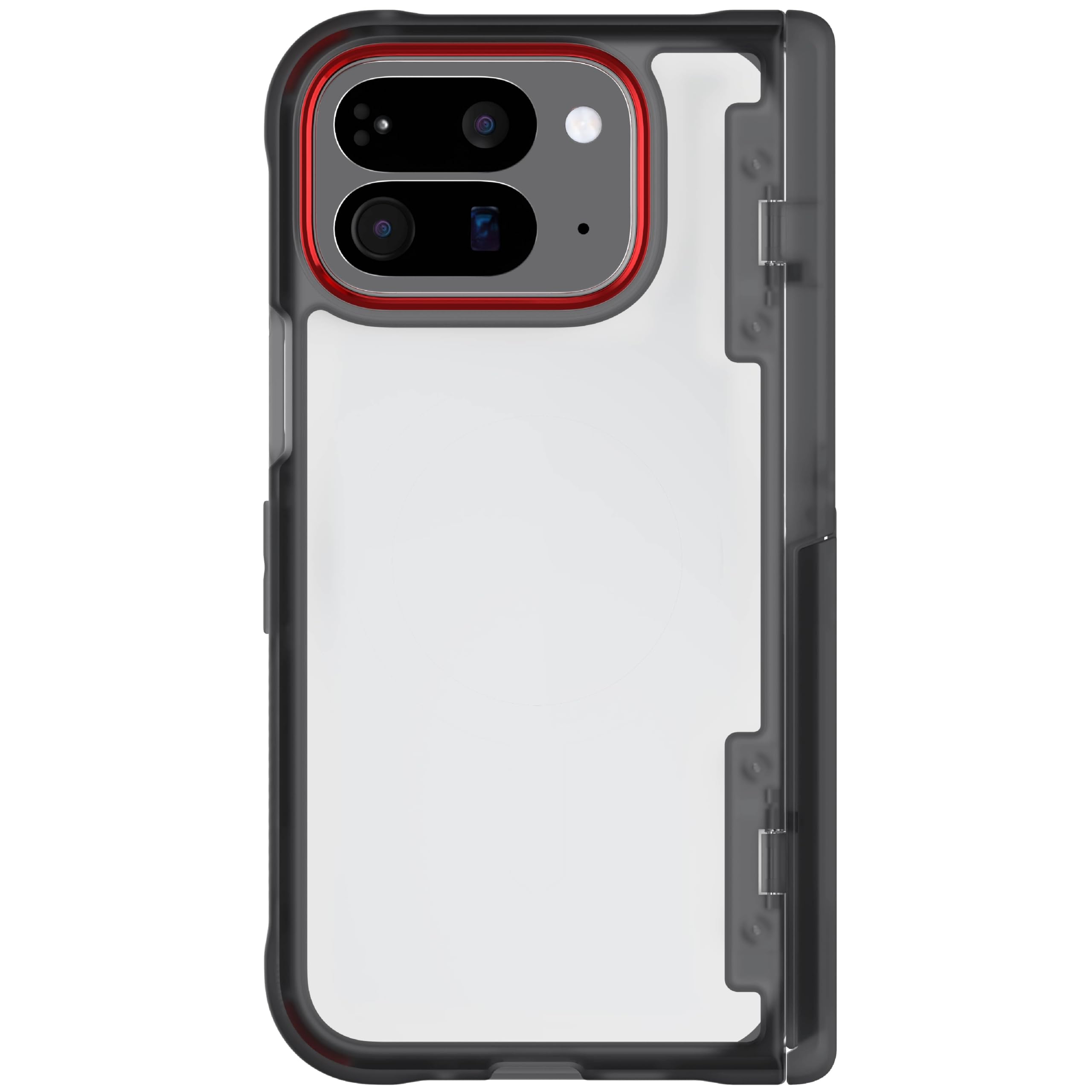 Ghostek® Direct Ghostek Covert Pixel 10 Pro Fold Case Clear with Built-in Kickstand and Full Hinge Protection Designed for 2025 Google Pixel10 Pro Fold (8") (Smoke)