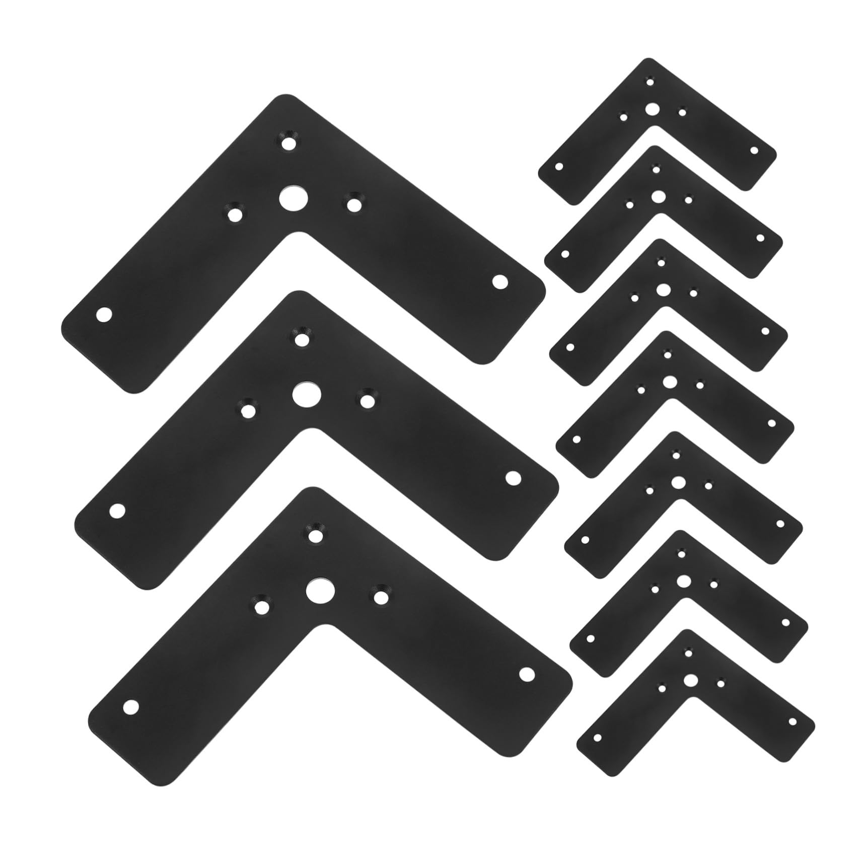 Plaques métalliques pour étagères et équerres de renfort angle rigides MAGICLULU bois