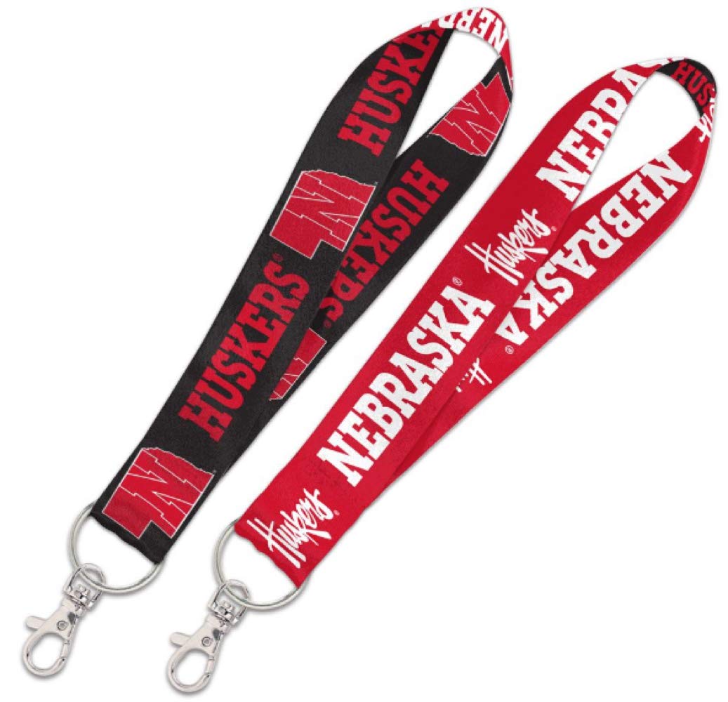 Cordon porte-clés NCAA Nebraska Cornhuskers 2,5 cm de large