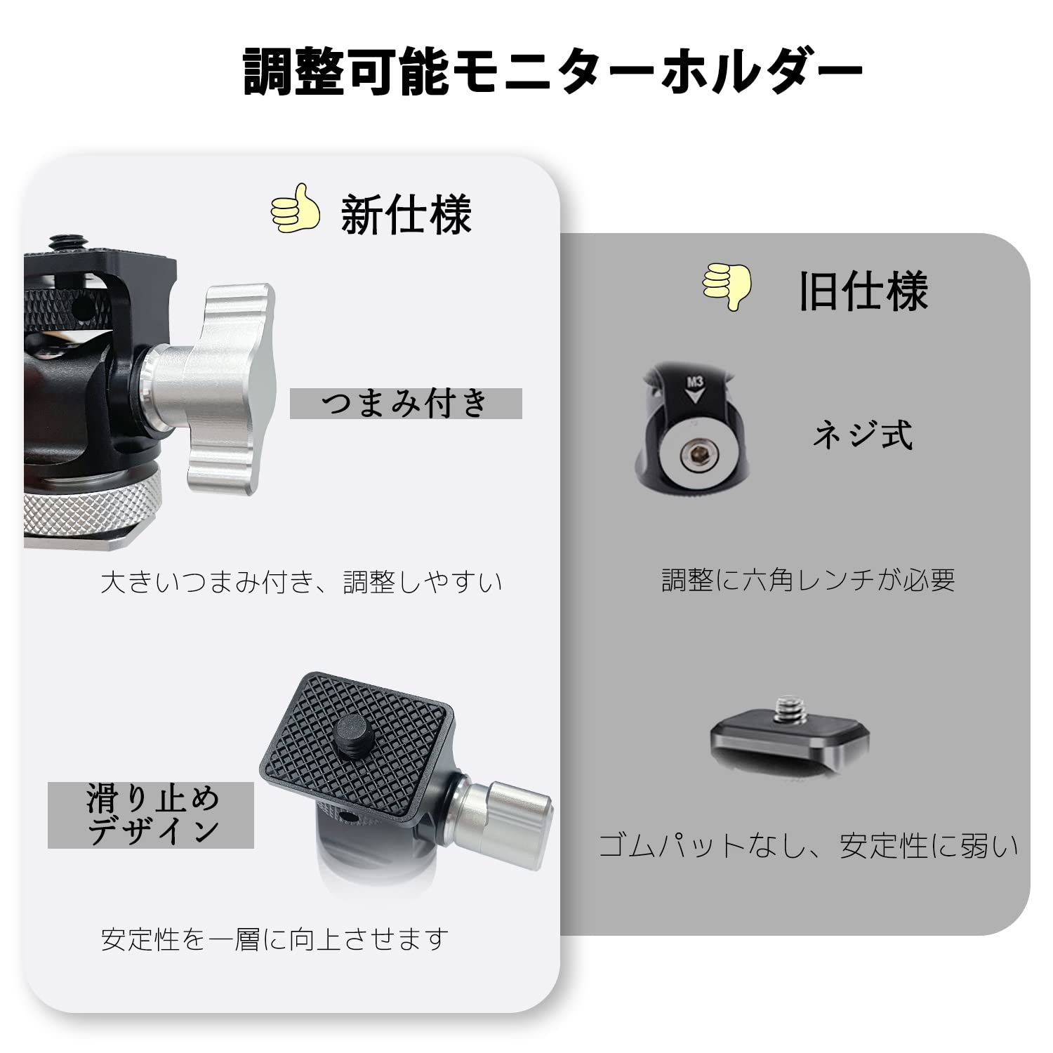 Amazon | Socpuro モニターマウント自由雲台 左右360°＆前後180