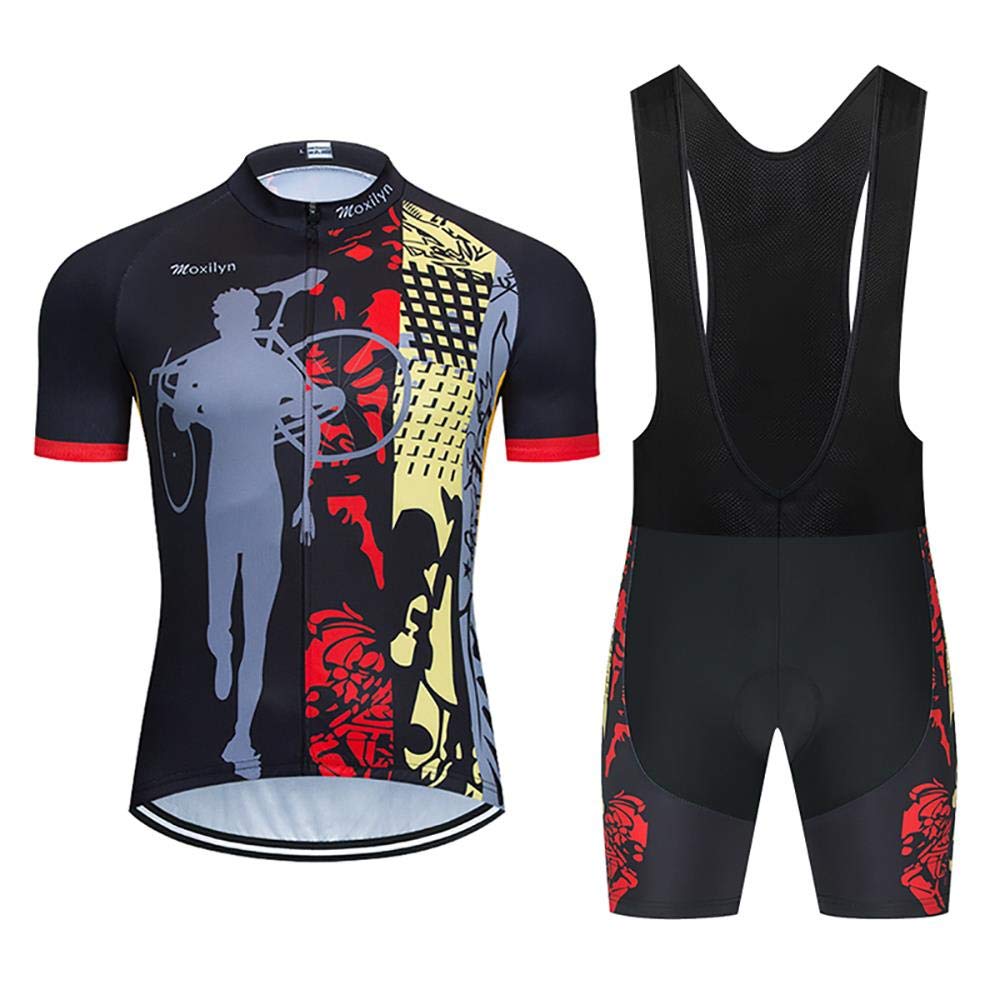 Ciclismo Maillot Hombres Verano Maillot MTB + Culotte Pantalones Cortos Bodies Ciclismo Ropa Maillot para Deportes al Aire Libre Ciclo Bicicleta