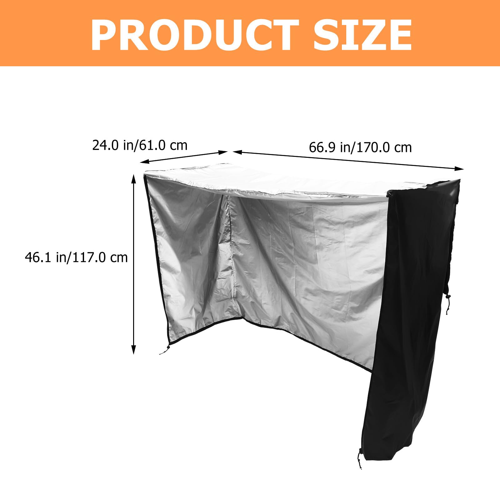 PACKOVE Housse de Chaise Extérieure en Tissu Oxford Imperméable et Résistante aux Uv, Protection Anti-poussière pour Balancelle de Jardin Design Simple et Élégant