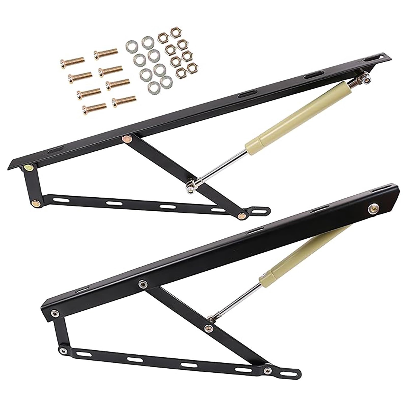 DFGHNBVC Gas Lift Strut Support Rod For Sofa Bed Storage, Double Sealing Mechanism, Space-Saving Design,Black-60Cm/23.6In