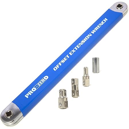 ABN Extension Wrench 15-inch With 3 Adapters - 3/8 Inch Drive Socket Extension Tool