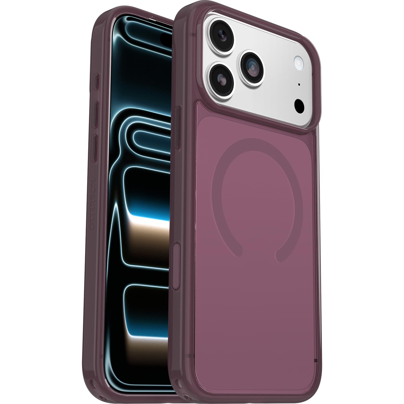 OtterBox Symmetry Series Clear MagSafe Case for iPhone 17 Pro Max, Shockproof, Drop proof, Protective Thin Case, 3x Tested to Military Standard, Clear/Pink