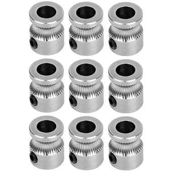 Mk7 Stainless Steel Extruder Drive Gear Wheel 5Mm Bore for 3D Printer Filament Extruders Replacement Parts Compatible with Ender 3 V2 Set of 3