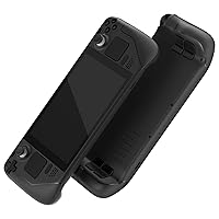 Vista 1 de eXtremeRate Juego completo de botones de repuesto negros para Steam Deck, DIY ABXY D-pad Trackpad parachoques botones de disparo y herramientas