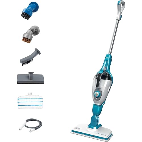 BLACK+DECKER Steam Mop and Portable Steamer, 5-in-1, Corded (HSMC1321)