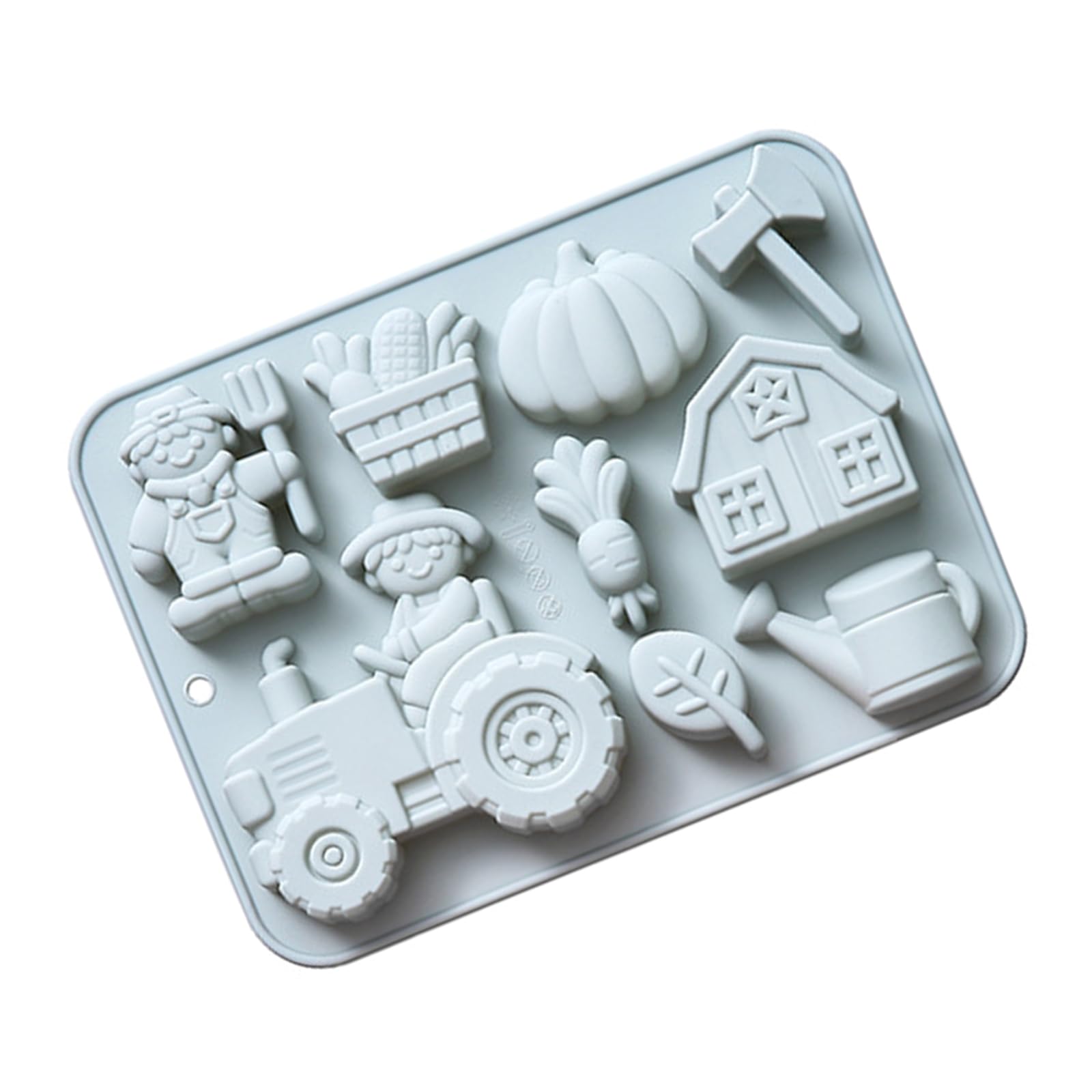 Limtula Silicone Molds 9 Farm Animal Vegetable Cavities Baking Chocolate Dessert Maker Animal Vegetable Cake Molds