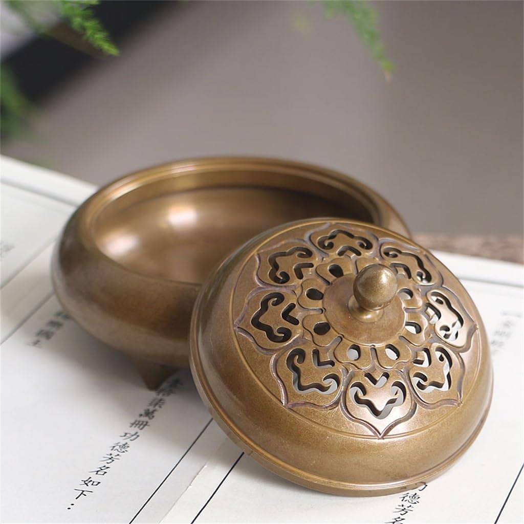 GSDFVIYT 中国の古典的な銅香炉純粋な真鍮の香炉禅香香香炉装飾