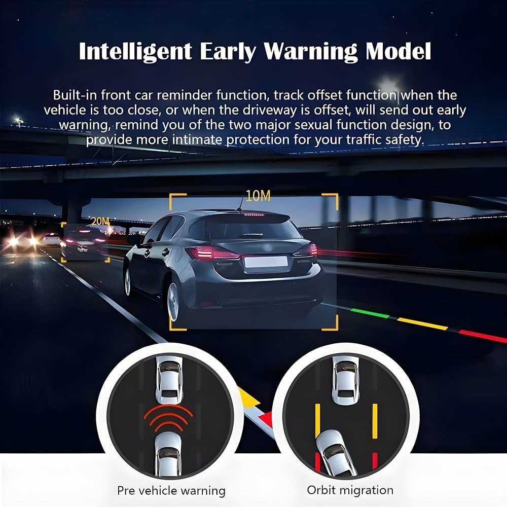 Mini cámara de salpicadero ADAS giratoria 1080P HD de 360°, nueva cámara de salpicadero de coche 2025, tarjeta de 16 GB/32 GB, modo de estacionamiento 24 horas/Wi-Fi integrado/visión nocturna/detecció
