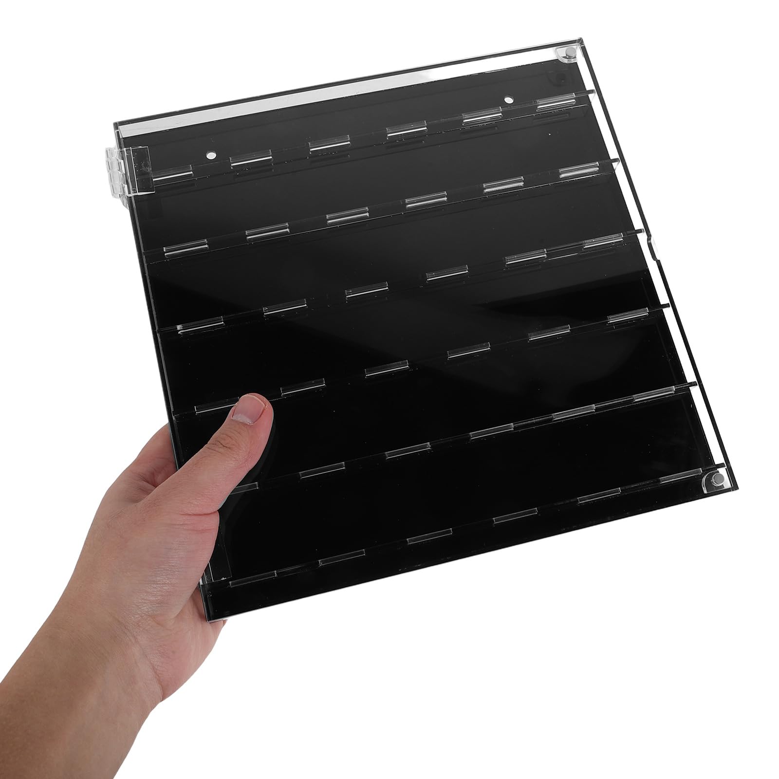 Étui Porte-médiators de Guitare Transparent 36 Emplacements 245x240x22 Mm Organiseur Rigide pour Accessoires Guitare et Ukulélé, Rangement Compact et Protection Pratique en Voyage