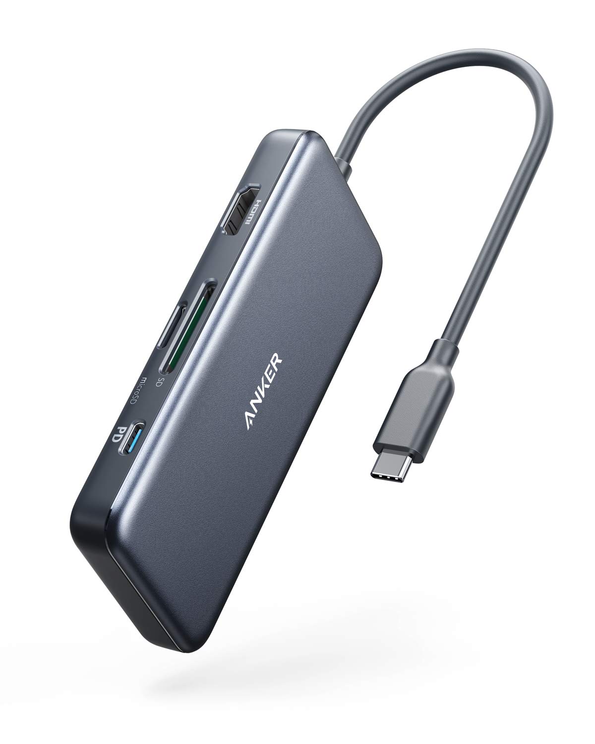 Anker USB C Hub, 321 USB-C Hub (8-in-1), with 4K HDMI, 100W Power Delivery, USB-C and 2 USB-A 5Gbps Data Ports, microSD and SD Card Reader, for MacBook Air, MacBook Pro, XPS, and More