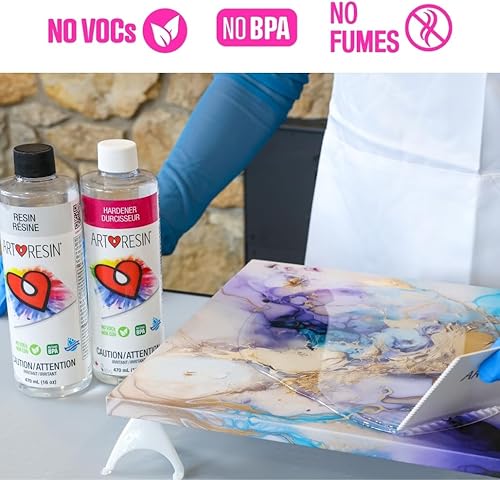 Miniatura 5 de Kit inicial de resina Epoxy no tóxica transparente ArtResin de 32 onzas