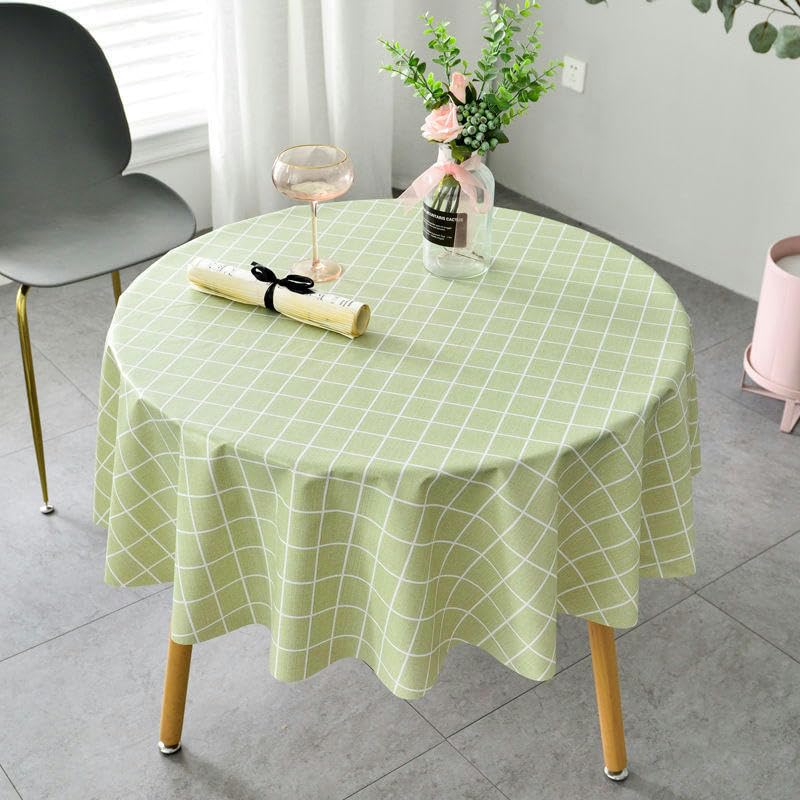 Nappe en PVC table ronde fleurie imperméable et résistante 140cm