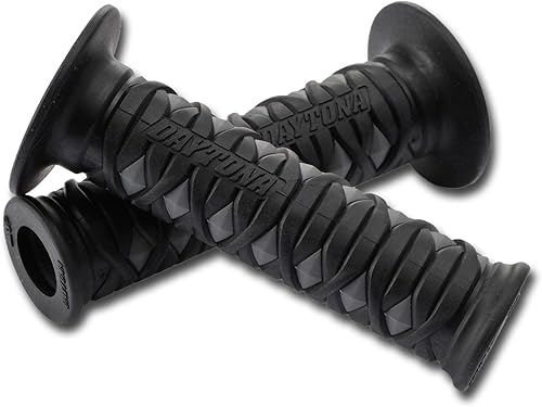 DAYTONA Puños universales para manillar de motocicleta de 78 pulgadas para paseos de comodidad premium (Katana) (negro)