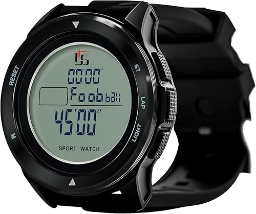 Reloj de árbitro de fútbol profesional con temporizador de juego en modo torneo, cronómetro silencioso de 100 vueltas, pantalla retroiluminada de 3