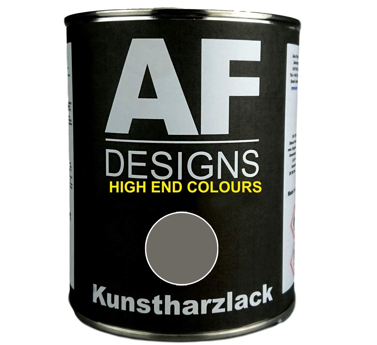 Alex Flittner Designs 1 Litro Pintura de Resina Sintética compatible con O&K Gris Chasis Máquinas Camión Nfz Laca Maquinaria de Construcción