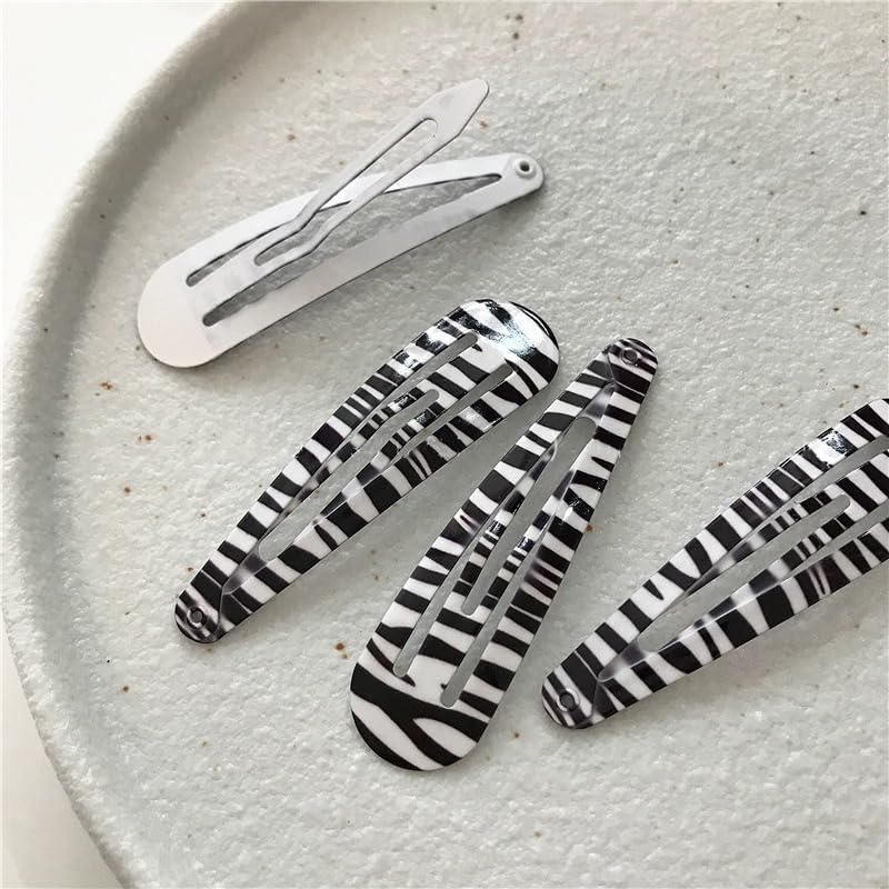Amazon.com : Zebra Print Hair Snap Clips Animal Pattern Hair  display picture 2