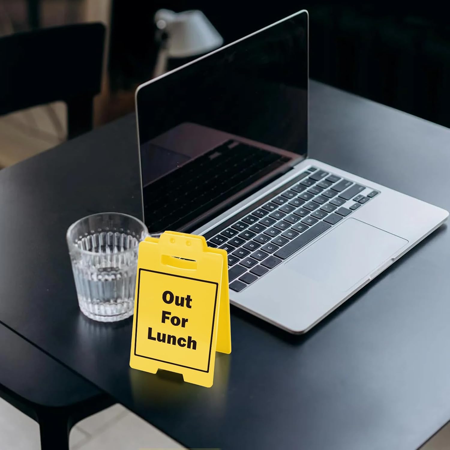 Office Desk Sign | "OUT FOR LUNCH" & "Enjoy Sunny Days!" | Office Desk Accessories for Women & Men | Cubicle Decor & Work Essentials | Break-Time Sign for Office Communication image 4