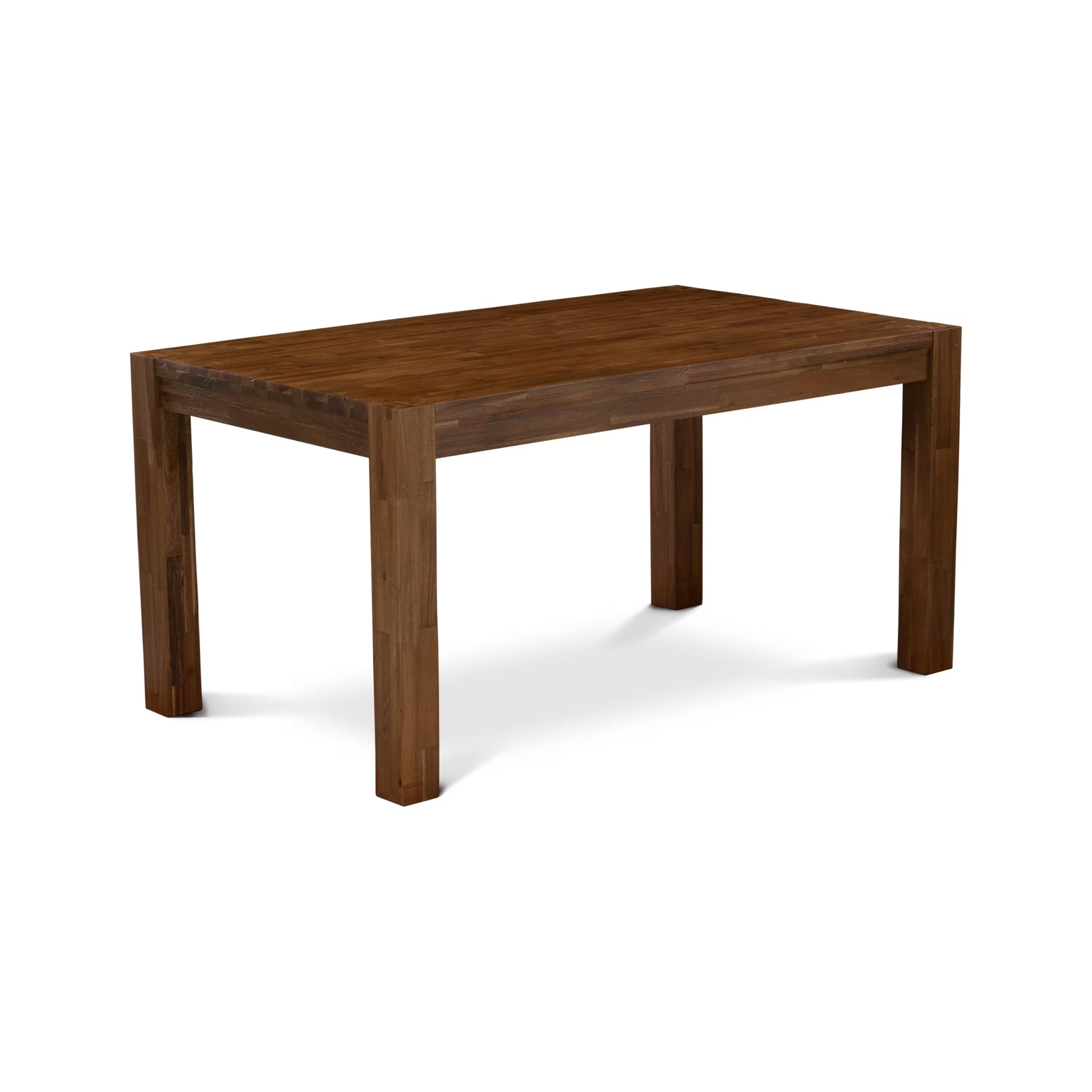 East West Furniture CN6-0N-T Celina Modern Kitchen Table - Rectangle Rustic Wood Dining Table , 36x60 Inch, Walnut