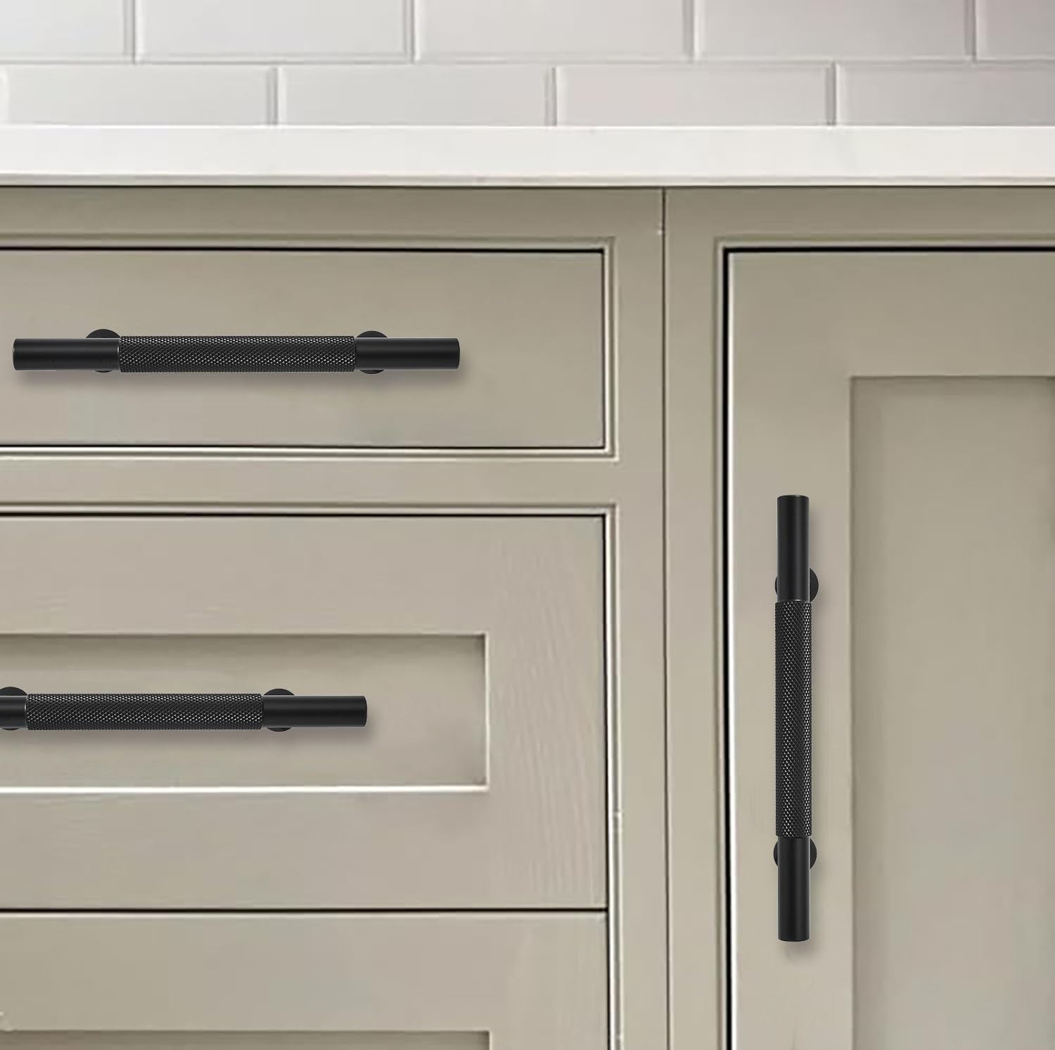 Bar Matte Black Cabinet Pull - 3041B, 3 in (76 mm) — KHTUMEWARE