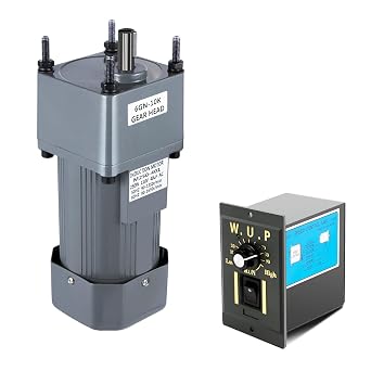 AC High Torque Motor, 110V 250W Single-Phase Electric Reversible Motor 10K Electric Variable Speed Adjustable Controller Governor Geared Motor with Gearbox 0-135 RPM 110