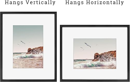 Vista 199 de Frametory - Colección de marcos de metal para fotos, marco de aluminio para fotos con alfombrilla de color marfil y cristal real Dorado