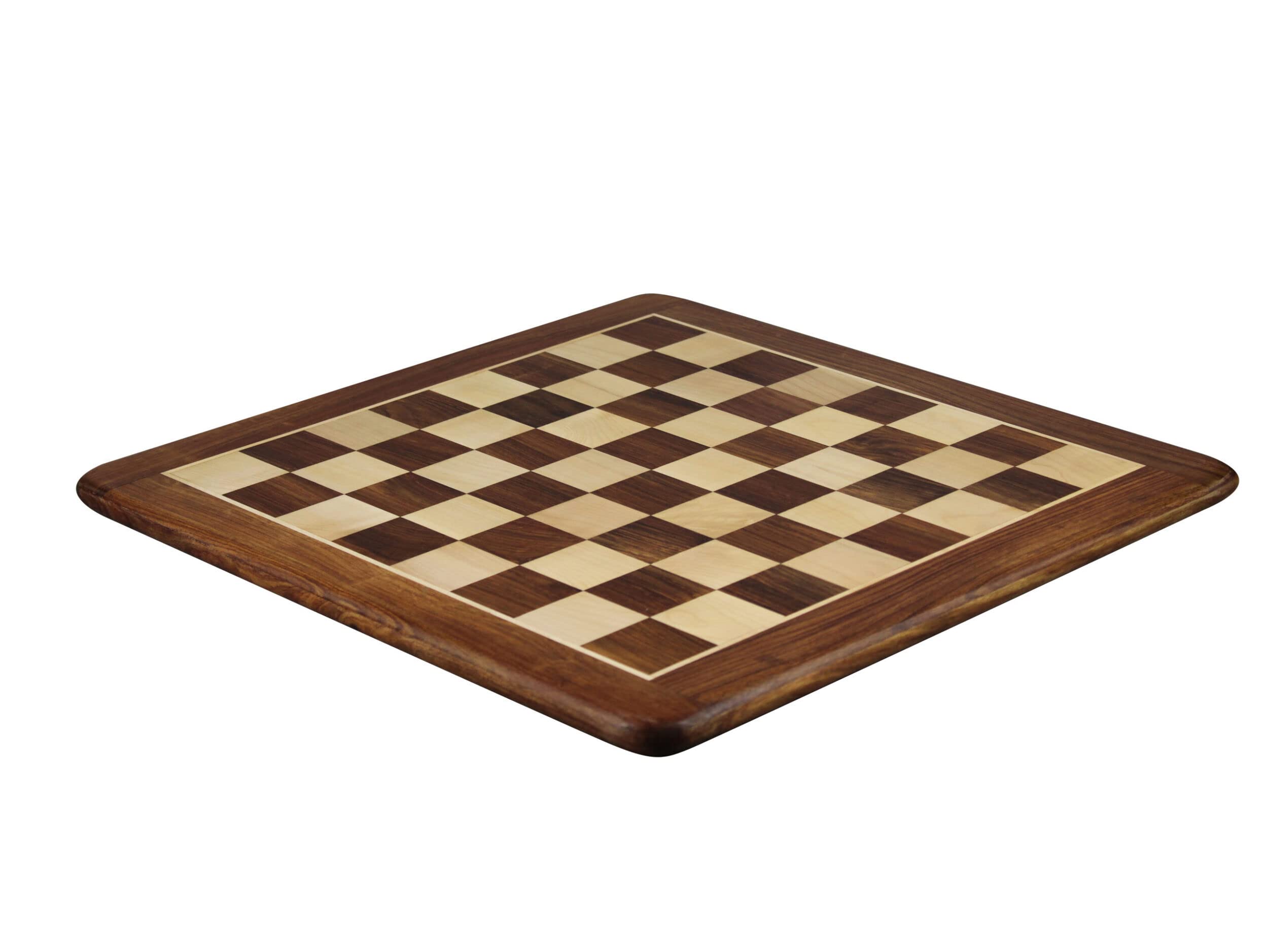 Set di scacchi in legno intagliato a mano Sheesham Flat Board 20 pollici con Ebano King Bridal Staunton Scacchi Pezzi 9,5 pollici