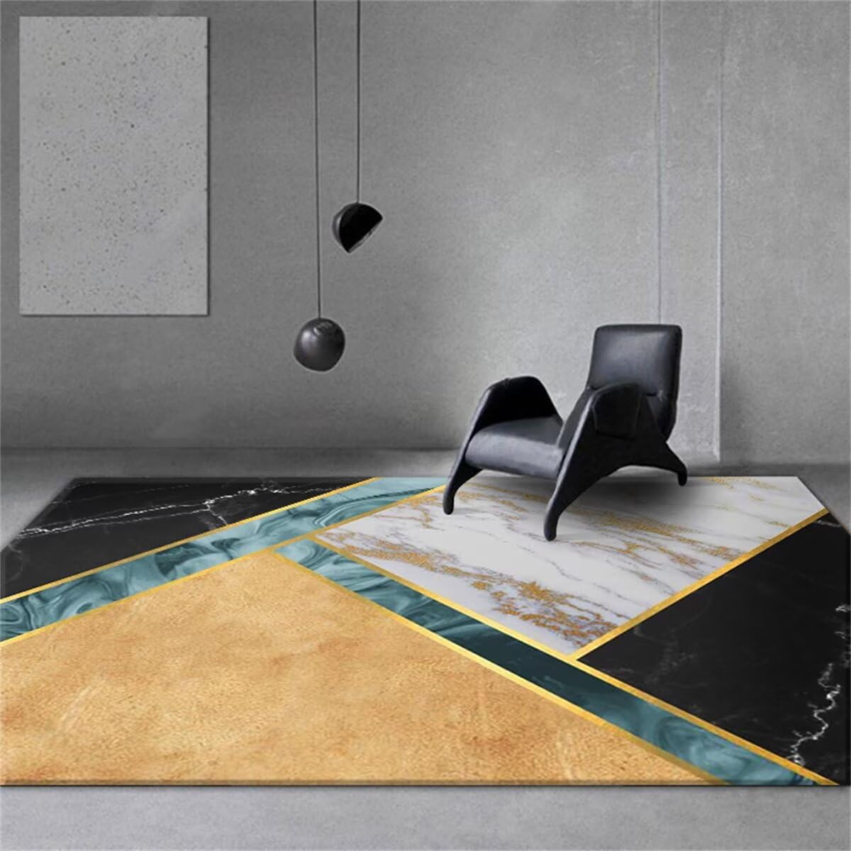 Tapis de terrasse moderne et vert 140x200 pour une décoration de chambre fille