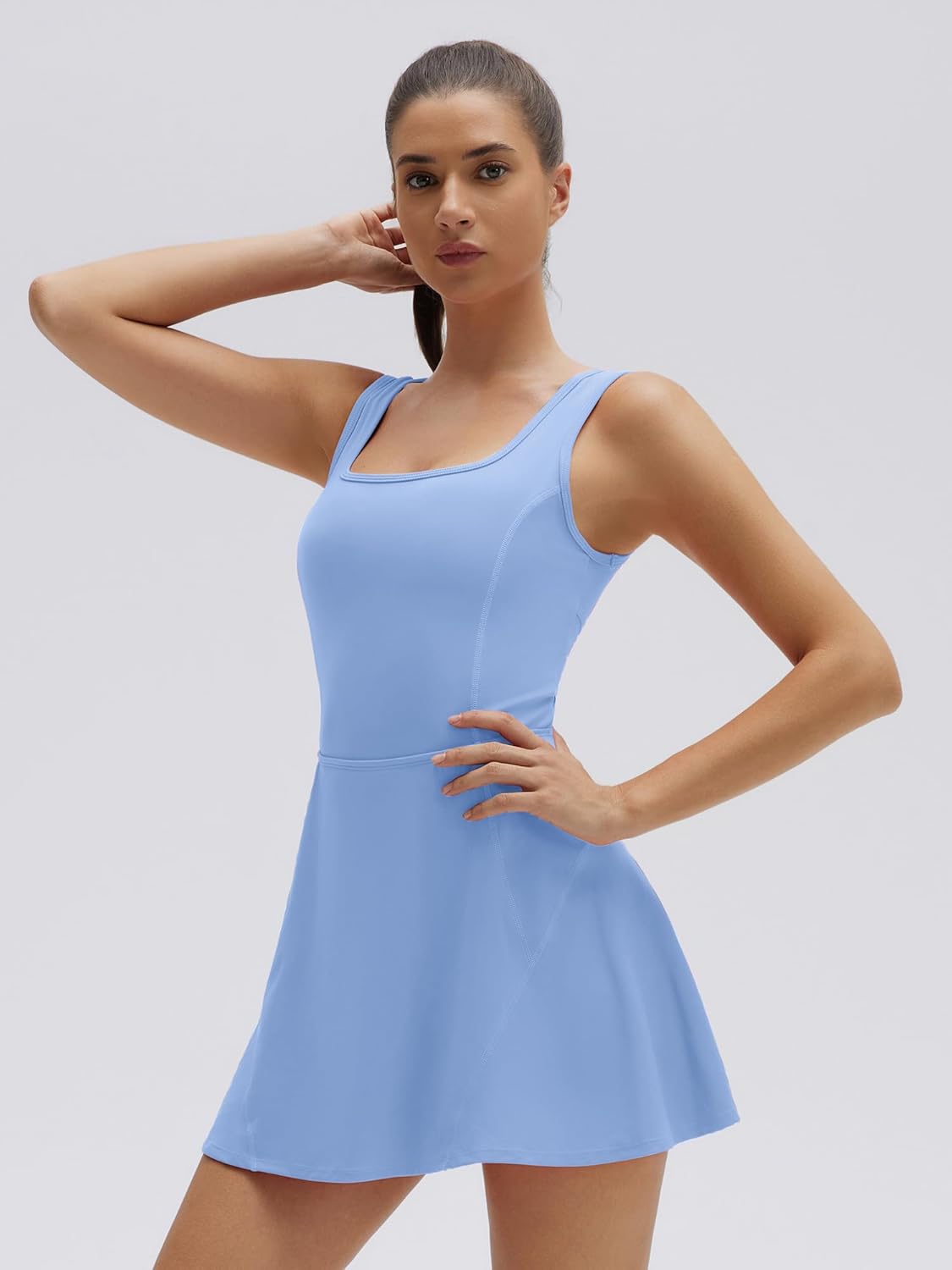 SUUKSESS Tennis Dress with Shorts Underneath Easy Peasy Athletic Dress for Women Golf Workout Active Dresses