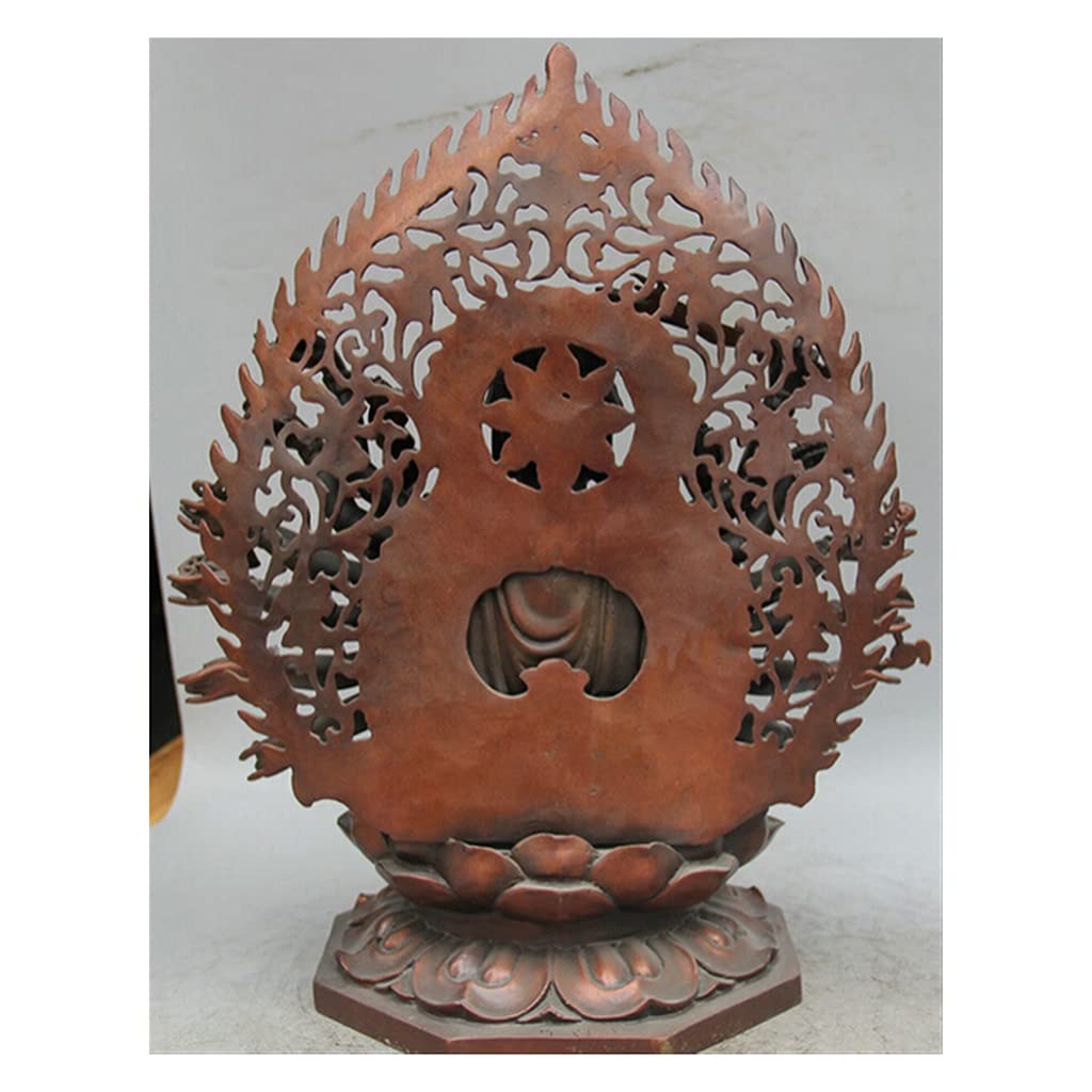 Estatua de Buda de meditación, Asiento de Bronce de Budismo Tibetano Fox, Estatua de Buda Madre Pura Maha de 18 Manos, decoración de Muebles